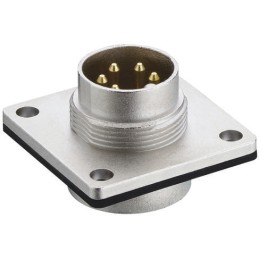 1 pcs - Lumberg 7 Pole Din Plug, 5A, 60 V ac IP68, Male, Panel Mount