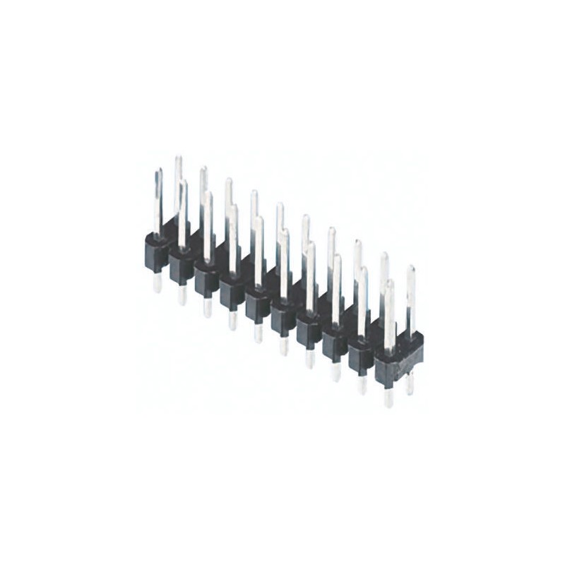 500 pcs - TE Connectivity AMPMODU MOD II Series Straight Through Hole Pin Header, 16 Contact(s), 2.54mm Pitch, 2 Row(s),