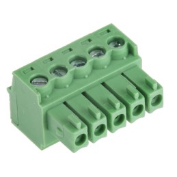500 pcs - RS PRO 3.5mm Pitch 5 Way Pluggable Terminal Block, Plug, Through Hole, Screw Termination