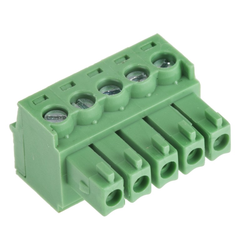 500 pcs - RS PRO 3.5mm Pitch 5 Way Pluggable Terminal Block, Plug, Through Hole, Screw Termination