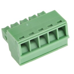 500 pcs - RS PRO 3.5mm Pitch 5 Way Pluggable Terminal Block, Plug, Through Hole, Screw Termination