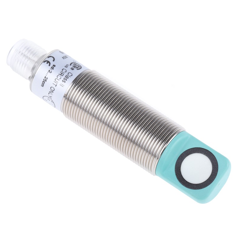 1 pcs - Pepperl + Fuchs Ultrasonic Barrel-Style Proximity Sensor, M18 x 1, 20 - 250 mm Detection, PNP Output, 20