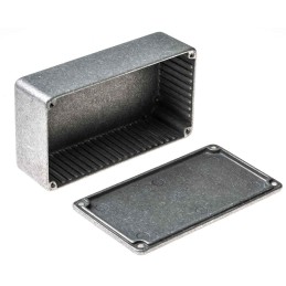 1 pcs - RS PRO Silver Die Cast Aluminium Enclosure, IP54, Silver Lid, 120 x 65.5 x 39.75mm