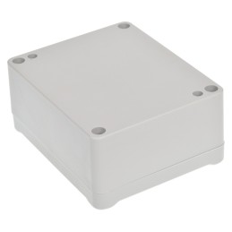 1 pcs - RS PRO Grey ABS Enclosure, IP65, IK09, Grey Lid, 89.35 x 74.5 x 41mm