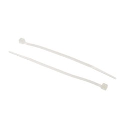 1 Bag of 250 - RS PRO Cable Tie, 203mm x 2.5 mm, Natural Nylon, Pk-250
