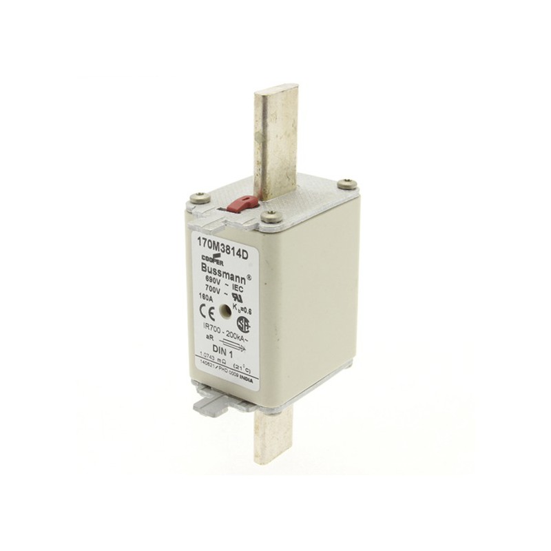 6 pcs - Eaton 160A Centred Tag Fuse, NH1, 690V ac