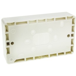 1 pcs - MK Electric Logic Plus White Gloss Back Box, BS, IP20, 2 Gangs, 148 x 87 x 30mm
