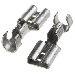 500 pcs - TE Connectivity FASTON .250 Uninsulated Female Spade Connector, Receptacle, 6.35 x 0.81mm Tab Size, 2mm² to 3mm²