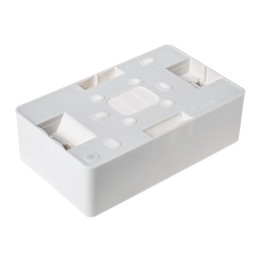 1 pcs - MK Electric Logic Plus White Gloss Back Box, BS, IP20, 2 Gangs, 148 x 87 x 40mm