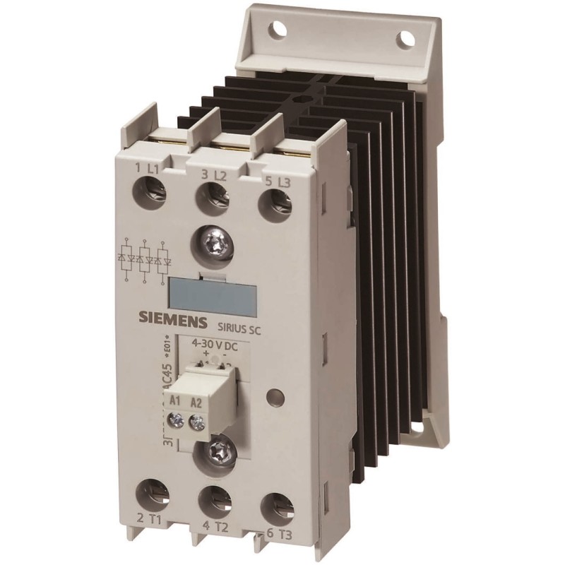 1 pcs - Siemens Solid State Relay, 50 A Load, DIN Rail Mount, 600 V Load, 30 V dc Control