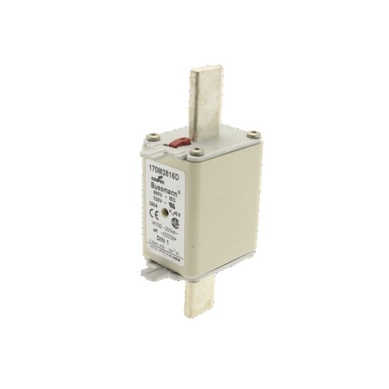 6 pcs - Eaton 250A Centred Tag Fuse, NH1, 690V ac