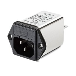 60 pcs - Schaffner 6A, 250 V ac Male Panel Mount IEC Inlet Filter FN9260-6-06, Faston 2 Fuse