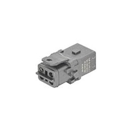 1 pcs : 09100033301 - Heavy Duty Power Connectors HAN 1A 3+PE FML CRMP INSRT W/SNAPIN LATCH