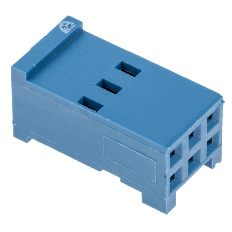 500 pcs - TE Connectivity, AMPMODU HE13/HE14 Female Connector Housing, 2.54mm Pitch, 6 Way, 2 Row