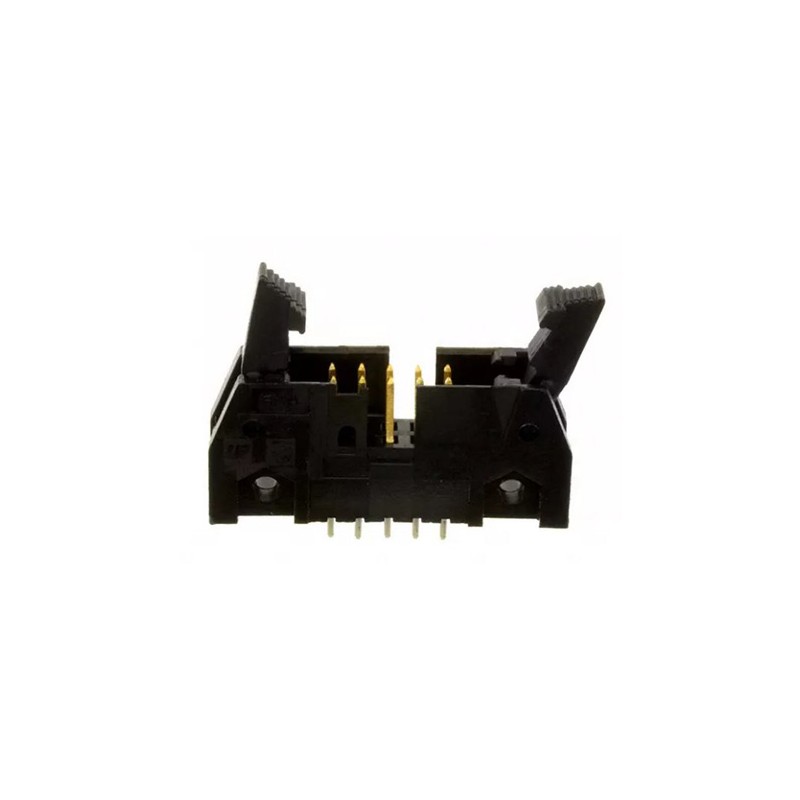 1 pcs - TE Connectivity AMP-LATCH Series Straight Through Hole PCB Header, 10 Contact(s), 2.54mm Pitch, 2 Row(s), Shrouded