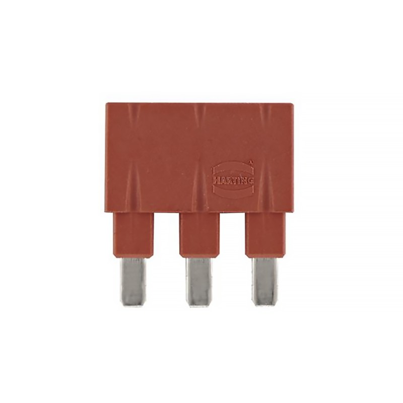 1 pcs - Harting Plug In Jumper, Han ES Press Series 3 Way, For Use With Han E Series Connector, Han ES Series Connector, Han
