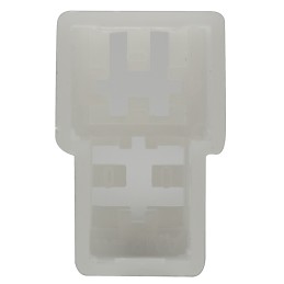 25 pcs - TE Connectivity, AMP FASTIN-FASTON 2 Way Nylon 66 Crimp Terminal Housing, 6.35mm Tab Size, Natural