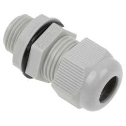 10 pcs - RS PRO Grey Nylon Cable Gland, M16 Thread, 5mm Min, 10mm Max, IP68