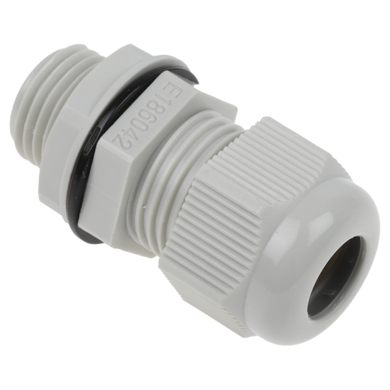 10 pcs - RS PRO Grey Nylon Cable Gland, M16 Thread, 5mm Min, 10mm Max, IP68