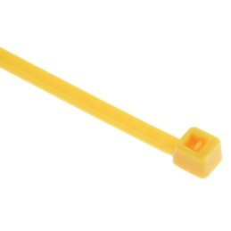 1 Bag of 100 - RS PRO Cable Tie, 100mm x 2.5 mm, Yellow Nylon, Pk-100
