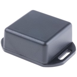 1 pcs - Hammond 1551 Series Black ABS Enclosure, IP54, Flanged, Black Lid, 40 x 40 x 20mm