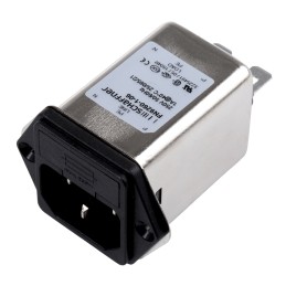 60 pcs - Schaffner 1A, 250 V ac Male Panel Mount IEC Inlet Filter FN9260-1-06, Faston None Fuse