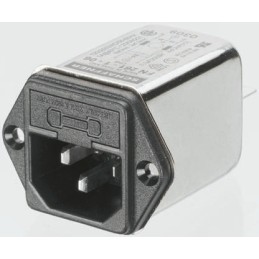 60 pcs - Schaffner 4A, 250 V ac Male Snap-In IEC Filter FN9260S-4-06-10, Faston 1 Fuse