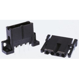 1 pcs - ITT Cannon, Trident Connector Housing, 5.08mm Pitch, 6 Way, 1 Row