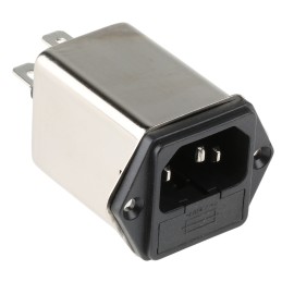 60 pcs - Schaffner 6A, 250 V ac Male Panel Mount IEC Inlet Filter FN9260B-6-06, Faston 2 Fuse