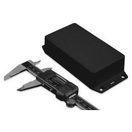 1 pcs - Hammond 1591 Series Black ABS Enclosure, IP54, Flanged, Black Lid, 112 x 64 x 28mm