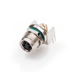 50 pcs - Amphenol Industrial Circular Connector, 3 Contacts, Panel Mount, M8 Connector, Socket, Female, IP68, M Series