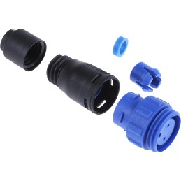 1 pcs - Bulgin Circular Connector, 2 Contacts, Cable Mount, Miniature Connector, Socket, Female, IP68, Buccaneer 400 Series