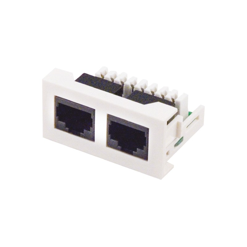1 pcs - RS PRO 2 Way Cat6e, IDC Faceplate