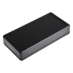 1 pcs - Hammond 1599 Series Black Flame Retardant ABS Enclosure, IP54, Black Lid, 130 x 65 x 25mm