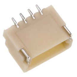 50 pcs - JST SH Series Right Angle Surface Mount PCB Header, 4 Contact(s), 1.0mm Pitch, 1 Row(s), Shrouded
