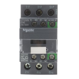1 pcs - Schneider Electric LC1D Series Contactor, 110 V ac/dc Coil, 3-Pole, 25 A, 11 kW, 3NO, 690 V ac