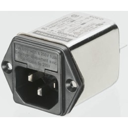 60 pcs - Schaffner 4A, 250 V ac Male Flange Mount IEC Inlet Filter FN9260B-4-06, Faston 2 Fuse