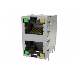 50 pcs - Amphenol Communications Solutions RJE30 Series Female Ethernet Connector, Through Hole, Cat3, Nickel Plated Copper