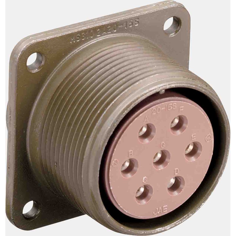 1 pcs - JAE 4 Way Box Mount MIL Spec Circular Connector Receptacle, Socket Contacts,Shell Size 14S