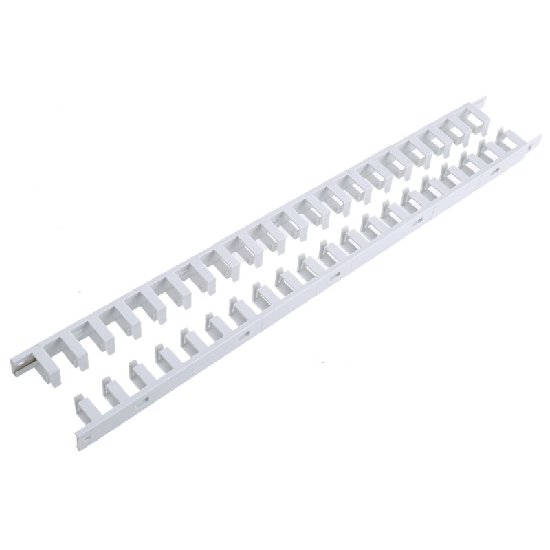 6 pcs - Hager Standard Grey Slotted Flexible Panel Trunking - Flexible Slot, W11 mm x D15mm, L250mm, Polyamide
