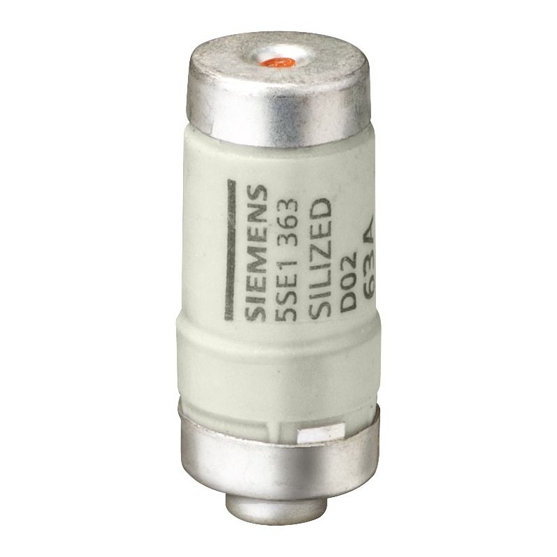 10 pcs - Siemens 63A D02 Neozed Fuse, gR, 400V