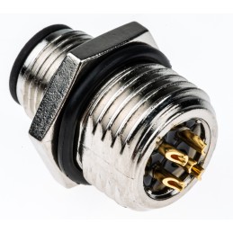 50 pcs - TE Connectivity Circular Connector, 5 Contacts, Panel Mount, M12 Connector, Plug, Male, IP67, M12 Series