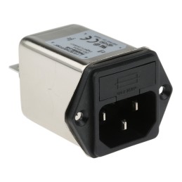 60 pcs - Schaffner 2A, 250 V ac Male Panel Mount IEC Inlet Filter FN9260B-2-06, Faston 2 Fuse