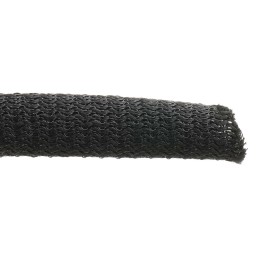 1 Bag of 3 M - RS PRO Braided PET Black Cable Sleeve, 7mm Diameter, 3m Length