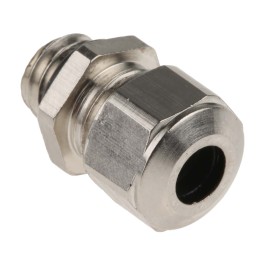 1 pcs - SES Sterling A1 Series Metallic Nickel Plated Brass Cable Gland, M8 Thread, 3.5mm Min, 5mm Max, IP68, IP69K