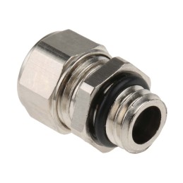 1 pcs - SES Sterling A1 Series Metallic Nickel Plated Brass Cable Gland, M8 Thread, 3.5mm Min, 5mm Max, IP68, IP69K