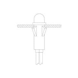 1 pcs : 1091M1-6V - LED Panel Mount Indicators RED DIFFUSED 1/2' MOUNTING HOLE