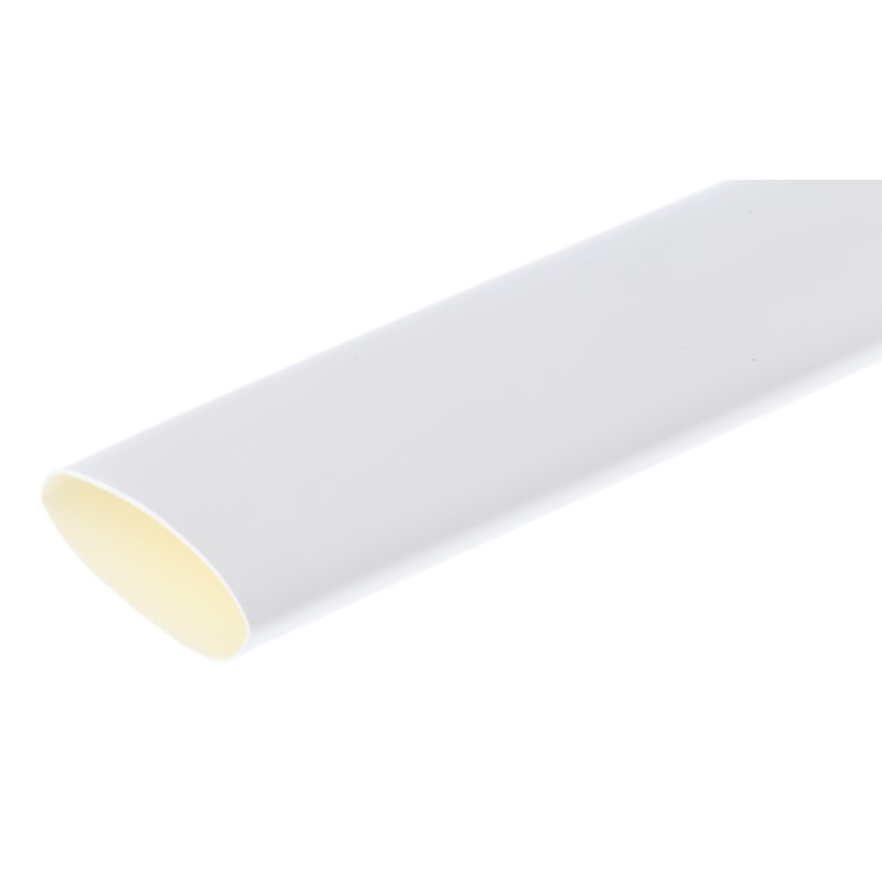 1 pcs - RS PRO Adhesive Lined Heat Shrink Tube, White 19mm Sleeve Dia. x 1.2m Length 3:1 Ratio