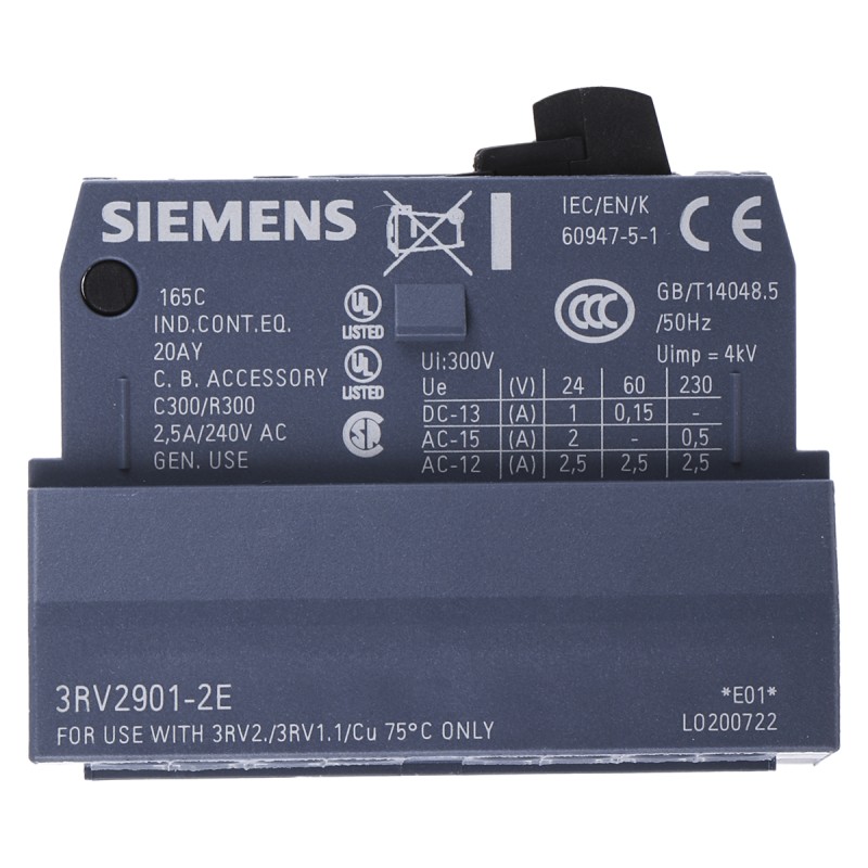 1 pcs - Siemens Auxiliary Contact, 2 Contact, 1NC + 1NO, Plug In, SIRIUS