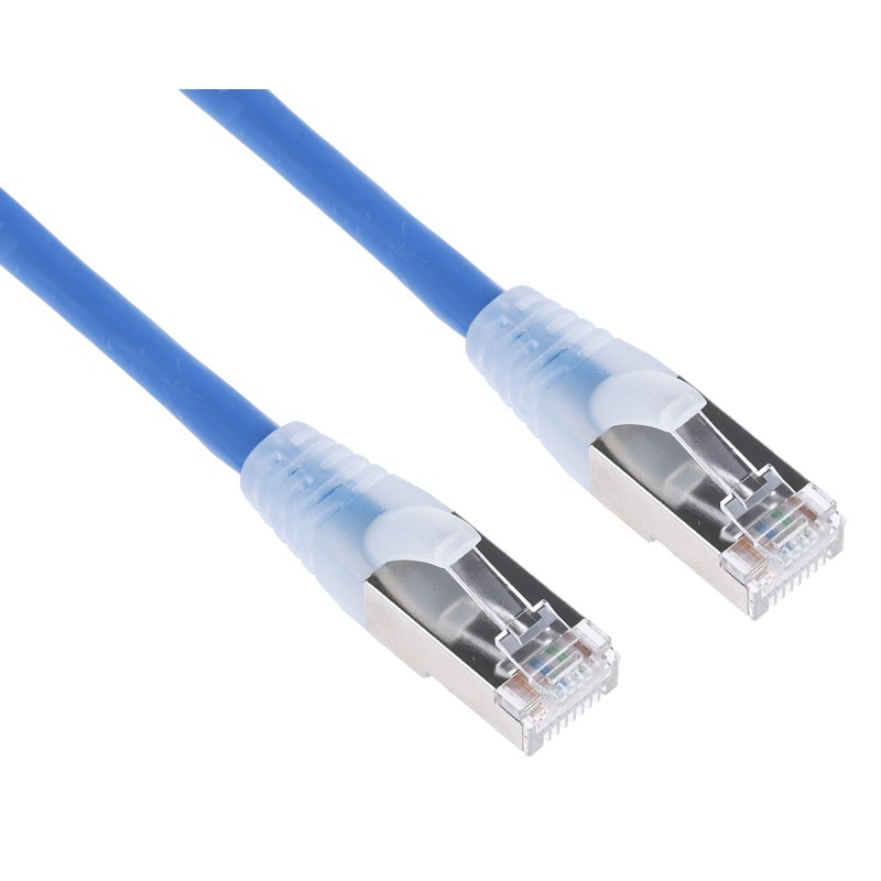 1 pcs - RS PRO Cat6a Male RJ45 to Male RJ45 Ethernet Cable, S/FTP, Blue LSZH Sheath, 2m